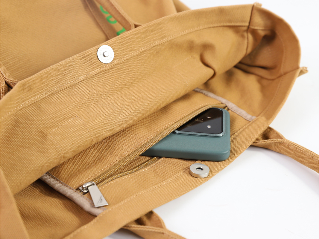 16盎司帆布拼色托特包-03