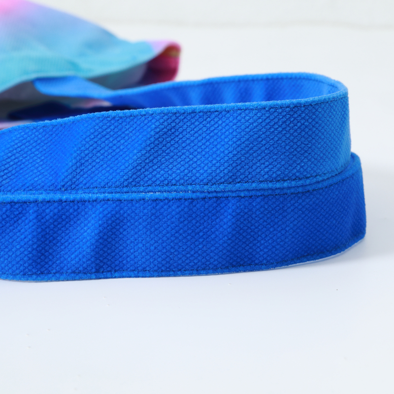 渐变粉蓝无底侧开口帆布包-15