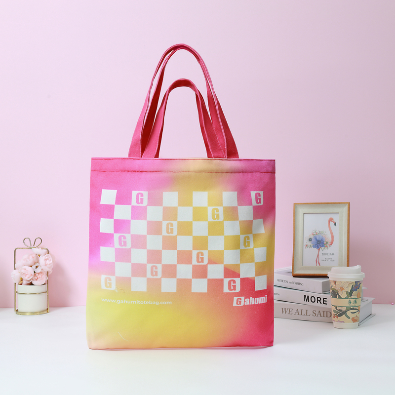 粉黄渐变双提手托特包