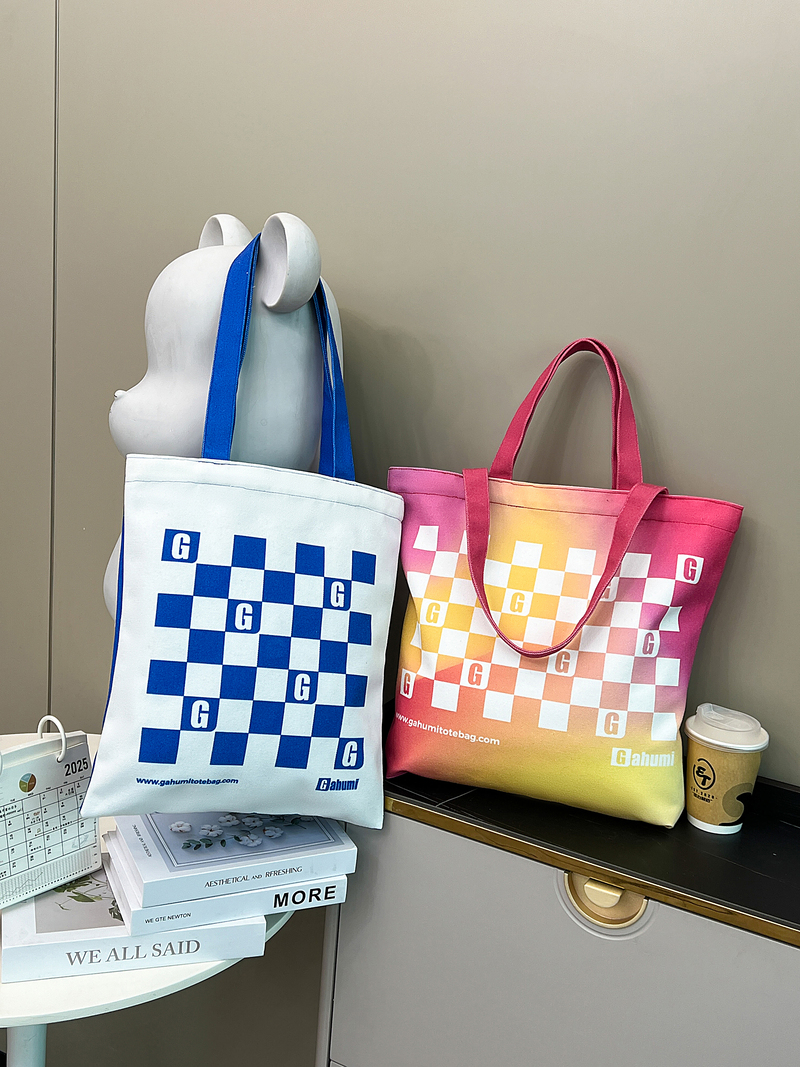 粉黄渐变双提手托特包-16