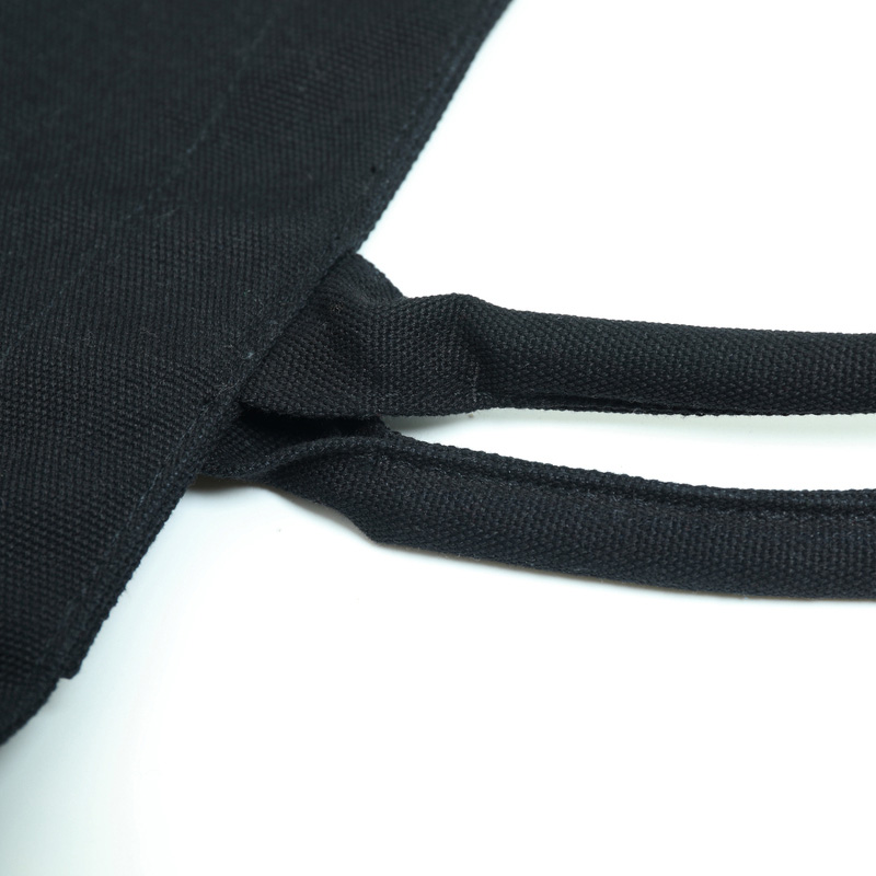 带底部和侧边黑色帆布包-22