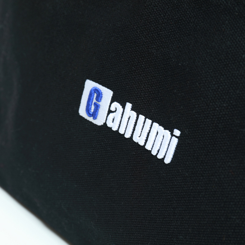 带底部和侧边黑色帆布包-23