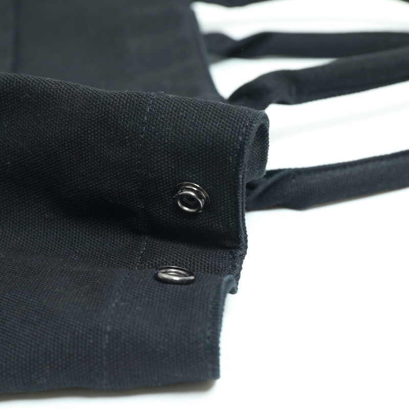 带底部和侧边黑色帆布包-06