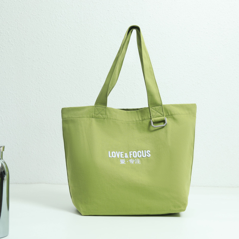 嘉绘美绿色帆布袋-02