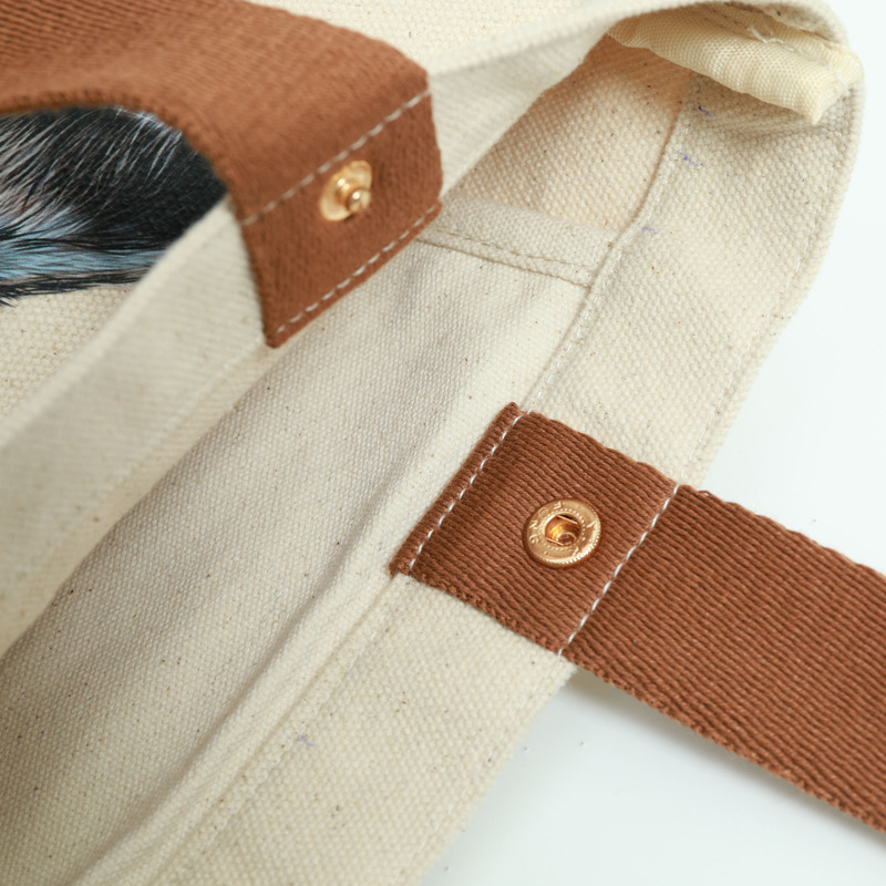 新款铆钉狼头 - 招财进宝帆布袋-15