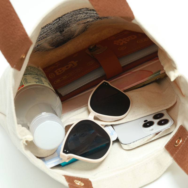 带底部和侧袋的帆布包-07