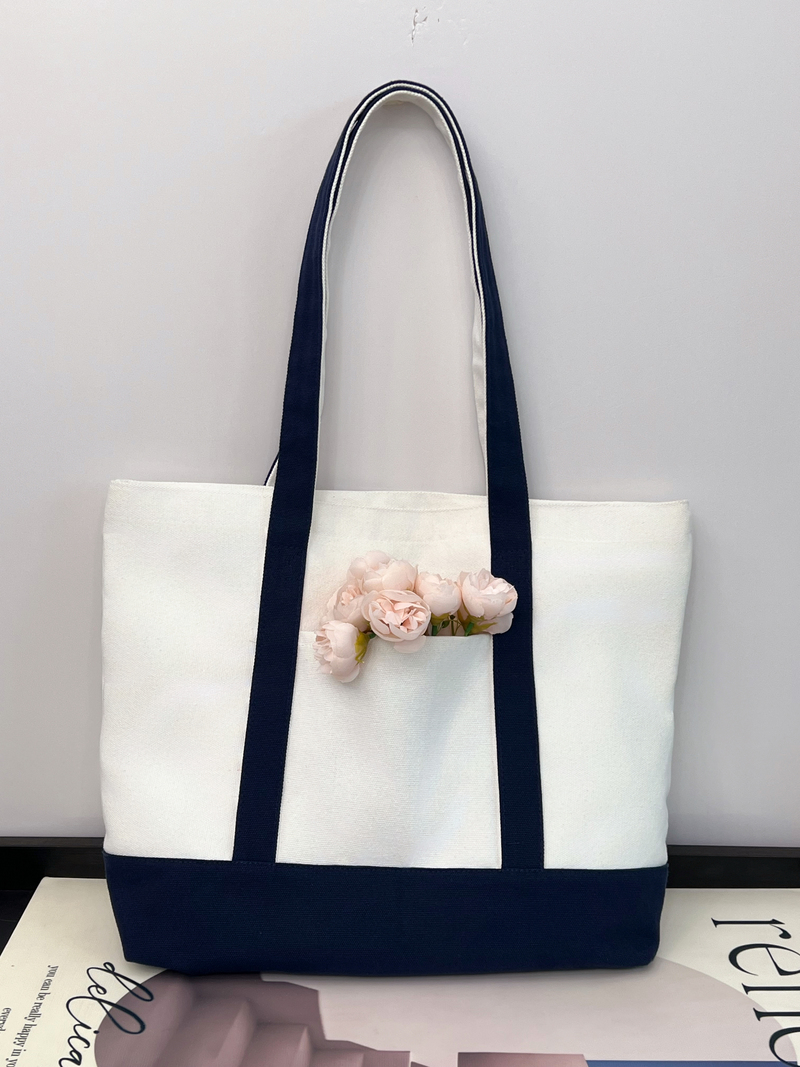 嘉绘美环保休闲纯棉帆布托特包-03