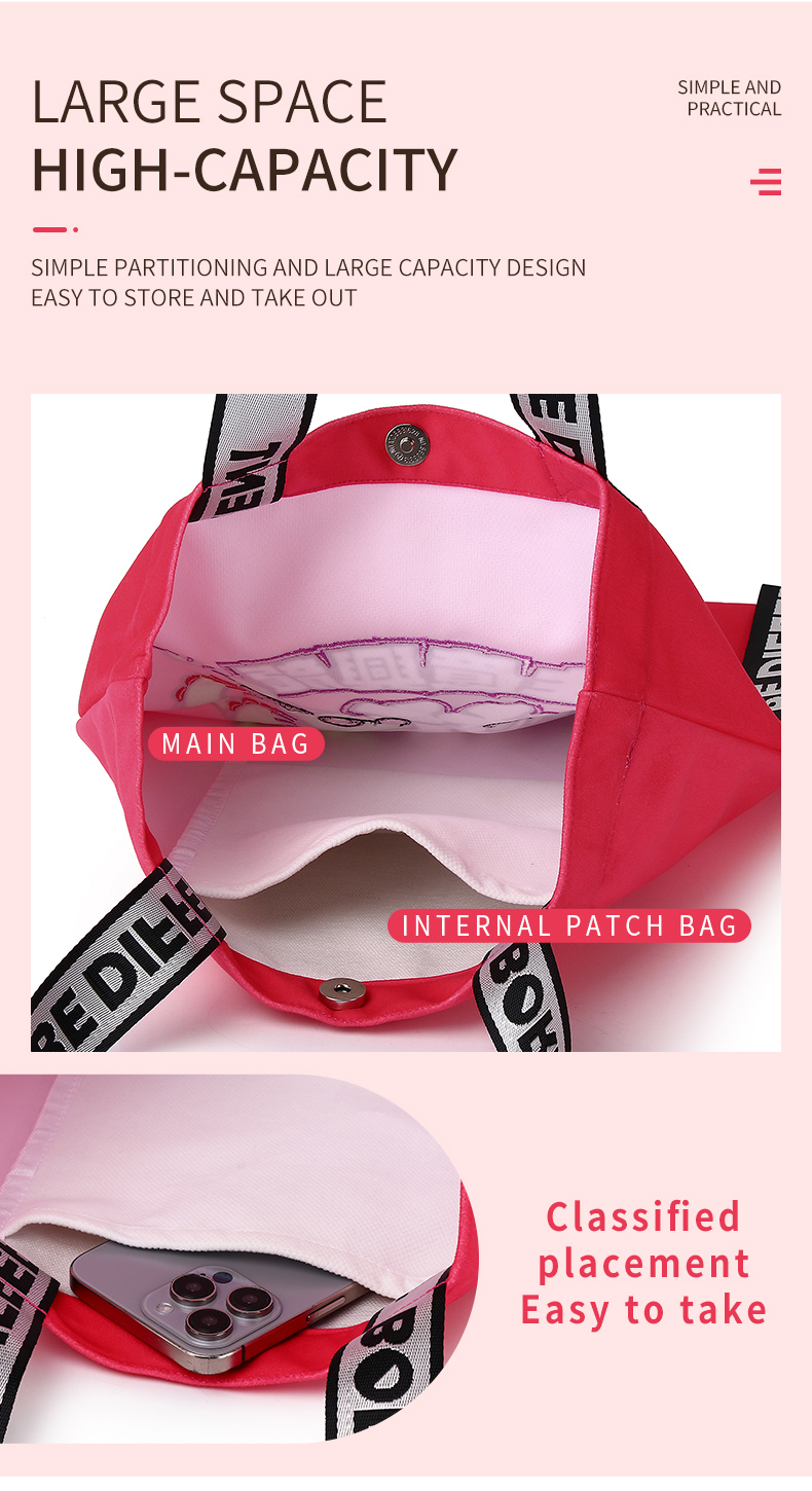 原创设计刺绣100%纯棉帆布托特包-09